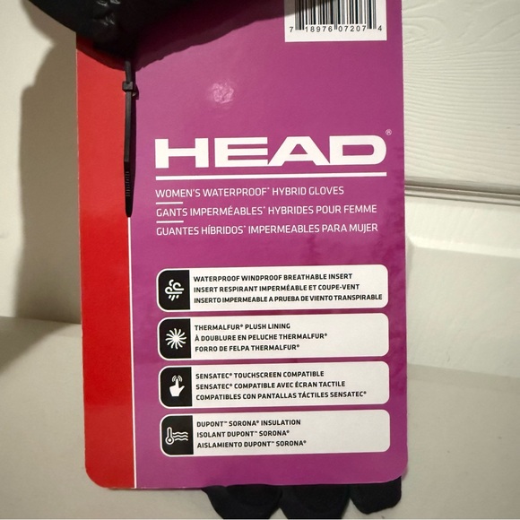 Head Women’s Waterproof Hybrid Gloves, Touchscreen And Plush Lining, Size Medium - Picture 2 of 6